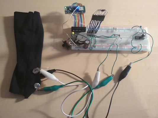 photo of the breadboard