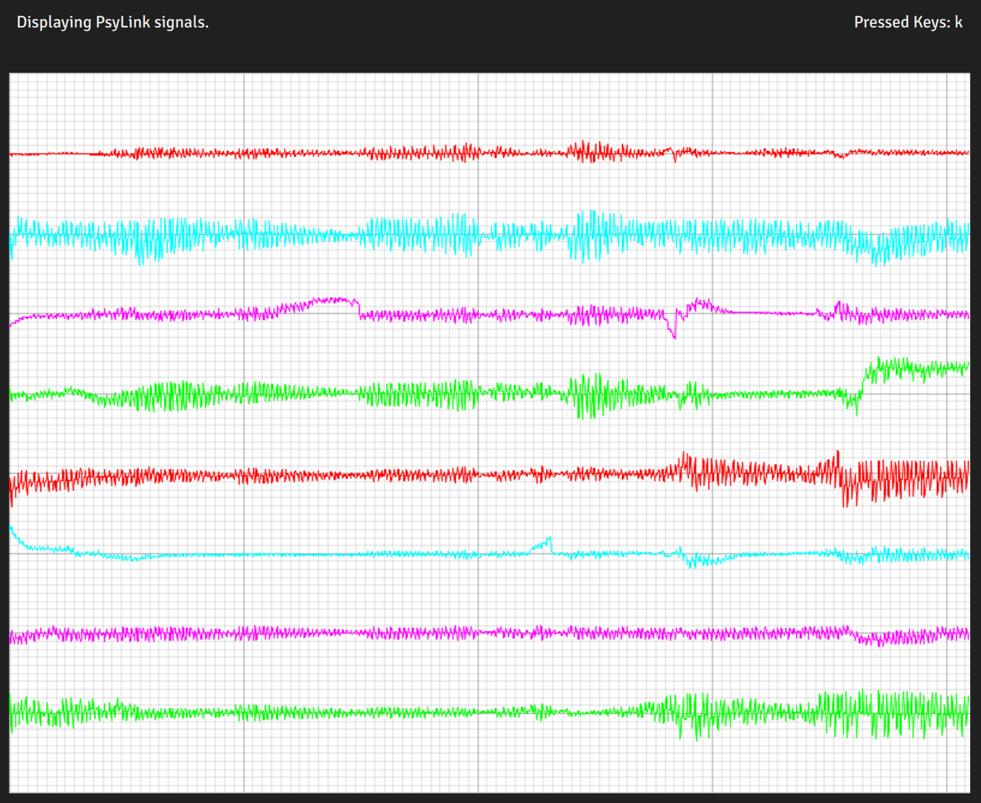 A screenshot of the current version of the PsyLink software
